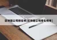 区块链公司排名榜[区块链公司排名榜单]